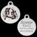 Boxer Natural Ear Engraved 31mm Large Round Pet Dog ID Tag